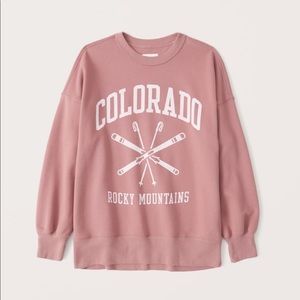 Abercrombie Boyfriend Crew Graphic Sweatshirt NWT